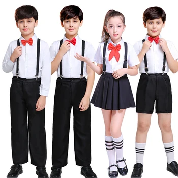 Garoto Japonês de Uniforme Escolar Terno Estudantes Menino de Coro do jardim de Infância de Dança de Desempenho do Vestuário de coreano para Crianças, Roupas da Moda
